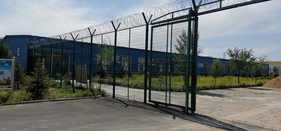 Galvanized Clear View Anti Climb Security Fencing Untuk Bandara Penjara Stasiun Kereta Api