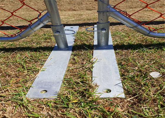 Pelat baja dilapisi PVC Chain Link Crowd Barrier Fencing
