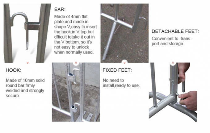 Steel Concert Crash Custom Crowd Control Barrier Barrikade 60 Inch 2