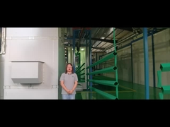 tiang persegi sedang dilapisi bubuk