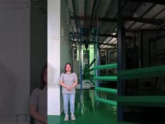 Lantai pagar baja tabung halus berlapis bubuk