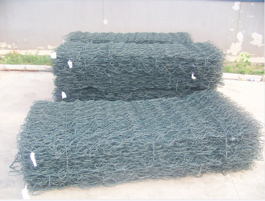 80 * 100mm Ukuran Lubang Gabion Box Retaining Wall 2.0m Panjang Wire Woven