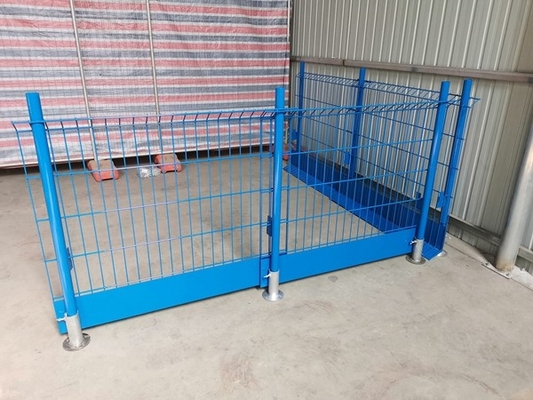 Blue Q195 Steel Edge Safety Fence Powder Coated