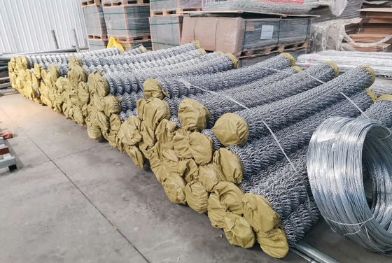 6ft 8ft 5x5 6x6 Galvanized PVC Coated Chain Link Fence Untuk Pagar Pertanian