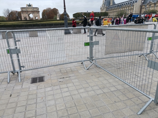 Sementara Pedestrian Steel Barricade Crowd Control Barriers Pagar Dilapisi Bubuk