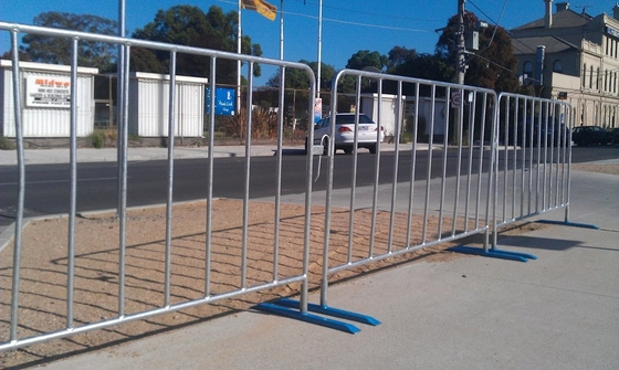 Sementara Pedestrian Steel Barricade Crowd Control Barriers Pagar Dilapisi Bubuk