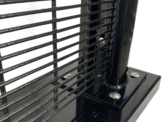 358 Pencuri Pagar Hitam Welded Wire Mesh Pagar Panel Keamanan tinggi