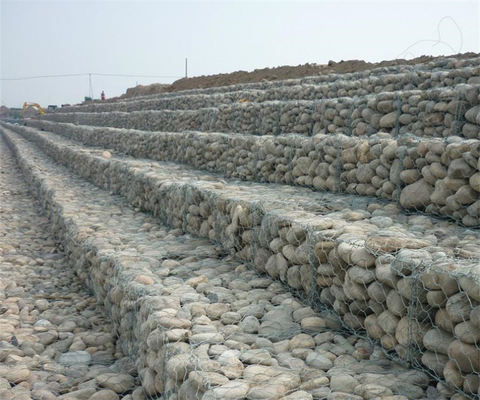 Menenun 1-6mm Gabion Anggar Sistem Anti Korosi