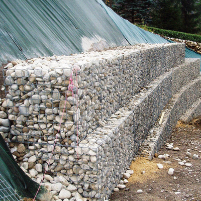 Kain Gabion 80 X 100mm Rock Cage Pertahanan Dinding 4m X 1m X 0,5m