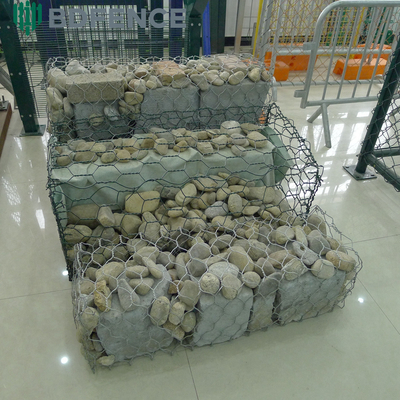 Besi Wire Mesh Gabion Taman Pertahanan Tembok 2*1*1m 200x100x50mm