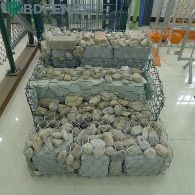 Besi Wire Mesh Gabion Taman Pertahanan Tembok 2*1*1m 200x100x50mm