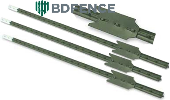 Peternakan Amerika 6 Ft T Pintu Pagar T Post Barbed Wire Galvanized Iron Green Metal
