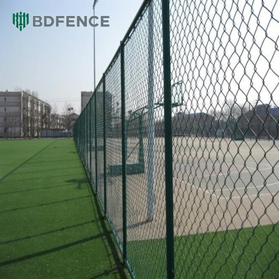 Teknik Woven 5ft Galvanized Chain Link Fence Dengan PVC Coated Wire Mesh Dan Hot Dip Galvanizing