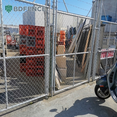 6ft Tinggi Diamond Mesh Chain Link Pagar Ideal Untuk Taman Hijau Pertanian Square Post Tipe