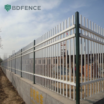 Galvanized Powder Coated Black Welded Metal Pipe Steel Fence Panel pagar besi tempa