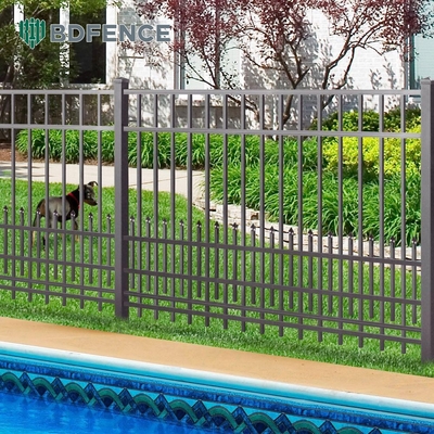 High Security Galvanized Metal Palisade Tubular Fence Untuk Mudah perakitan Dan Berkelanjutan