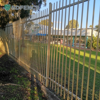 High Security Galvanized Metal Palisade Tubular Fence Untuk Mudah perakitan Dan Berkelanjutan