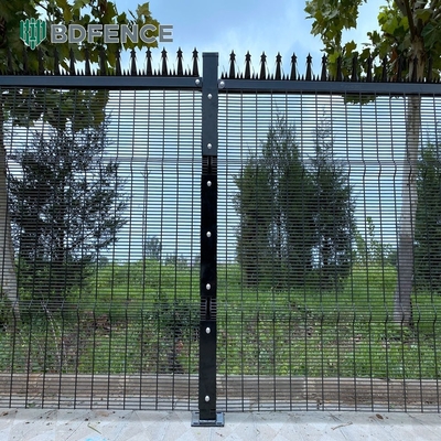 358 Anti Climb Pvc Lapisan Pagar Batas Wall Grill Desain Clear View