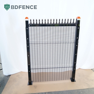 Galvanized Clearvu High Security 358 Anti Climb Fence Plastik Lapisan Metal Penjara Mesh Clear Vu View Fence Tidak Mendaki