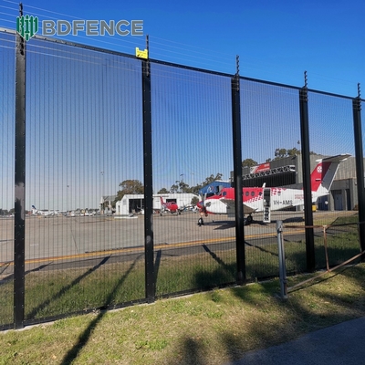 Galvanized Clearvu High Security 358 Anti Climb Fence Plastik Lapisan Metal Penjara Mesh Clear Vu View Fence Tidak Mendaki