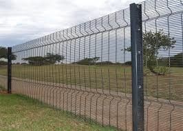 High Protection Galvanized Black 358 Mesh 7ft High Fence Panel Anti Climb Fence with Spikes Barbed Wire for Outdoor