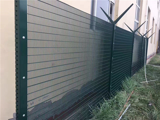 Galvanized Powder Welded Coated Wire Mesh Exterior Fencing Security Fence 358 Panel Anti Climb Fence