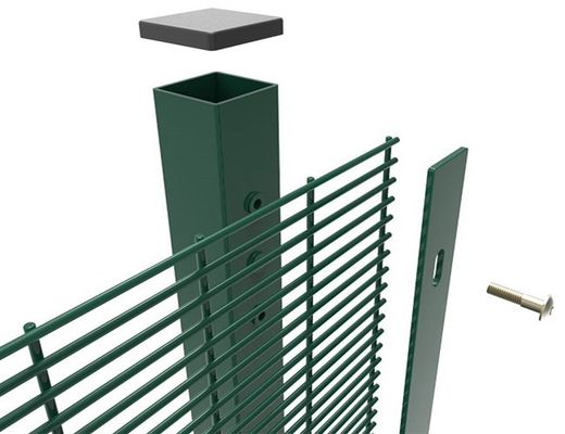 Galvanized Powder Welded Coated Wire Mesh Exterior Fencing Security Fence 358 Panel Anti Climb Fence