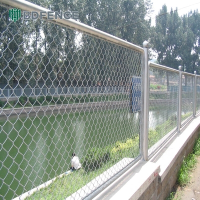 8 ft Industri Rantai Link Keamanan Wire Pagar Galvanized Untuk Taman Yard
