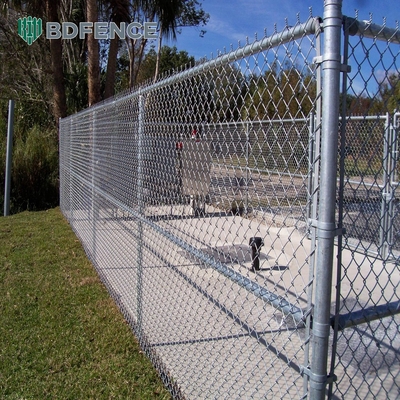 8 ft Industri Rantai Link Keamanan Wire Pagar Galvanized Untuk Taman Yard