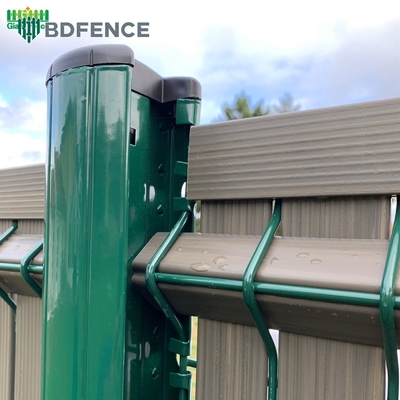 High Security Wire Mesh Fence 3D V Bending Curved Garden Farm Fence untuk Perimeter Security