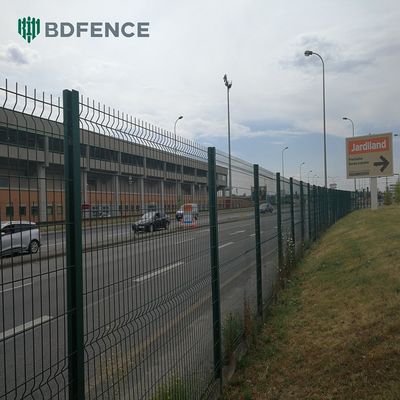 Kualitas tinggi Galvanized Steel Metal PVC Dilapisi 3d v Bending Curved Garden Welded Wire Mesh Panel