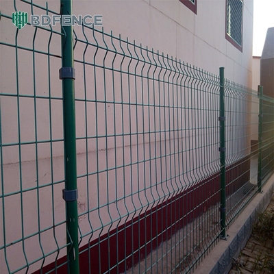 3mm 3d Pagar Panel dilapisi Border Green Garden Wire Mesh Pagar Dengan V Lipat