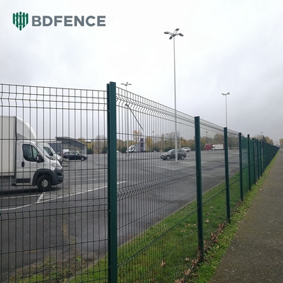 3mm 3d Pagar Panel dilapisi Border Green Garden Wire Mesh Pagar Dengan V Lipat