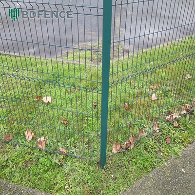 3mm 3d Pagar Panel dilapisi Border Green Garden Wire Mesh Pagar Dengan V Lipat