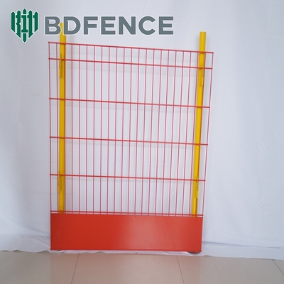 Powder Coated 75*75mm Light Duty Edge Protection Fence Warna Kuning
