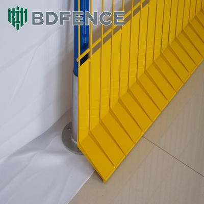 Powder Coated 75*75mm Light Duty Edge Protection Fence Warna Kuning