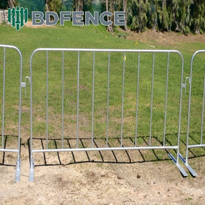 Hot Dip Galvanized Metal Crowd Control Penghalang Keamanan Portable