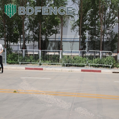 Hot Dip Galvanized Metal Crowd Control Penghalang Keamanan Portable