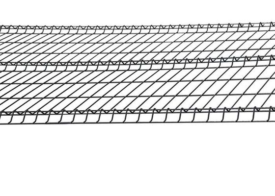 3d V Mesh Pagar Pvc Hijau / Hitam / Abu-abu Metal Pagar Wire Mesh Keamanan