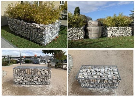 Wire Mesh Gabion Box Gabion Wire Baskets Untuk Sistem Pagar Gabion Dinding Penahan Batu