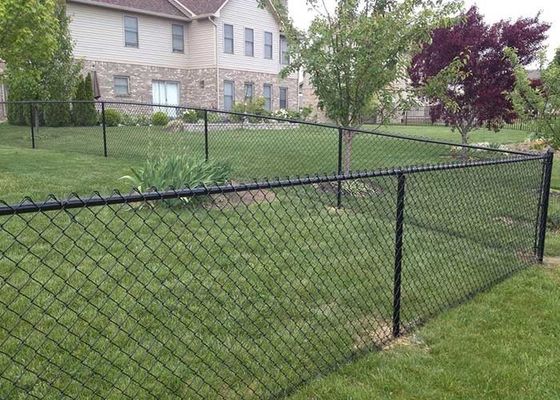 4.5mm Setelah Lapisan Pvc Galvanized Diamond Chain Link Pagar Untuk Game Pabrik