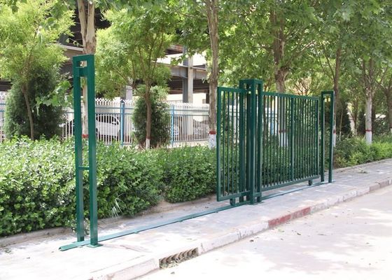 Pintu Geser ISO14001 Dilas Gerbang Pagar Taman Logam