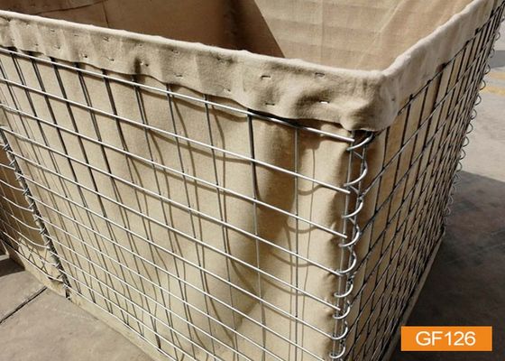 pasir memenuhi Dinding Penahan Mil 10 Hesco Gabion