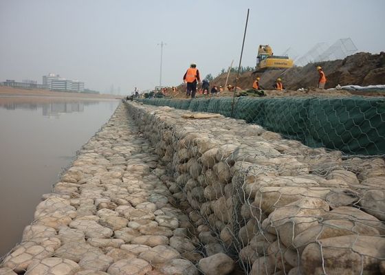 Woven Gabion Box Gabion Wire Baskets Untuk Sistem Pagar Gabion Batu