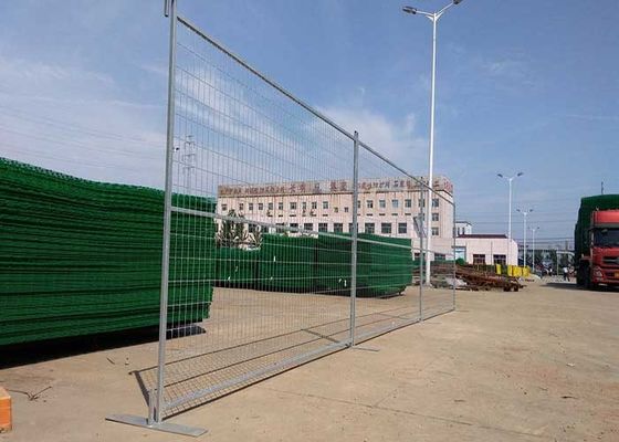 Hot Dip Galvanized Canada Square Tube Konstruksi Portable Temporary Fence