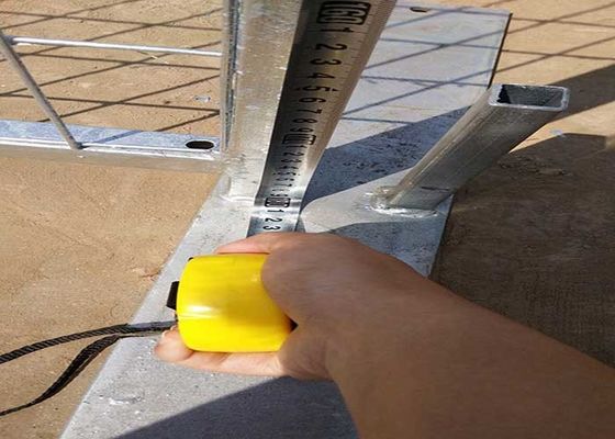 Hot Dip Galvanized Canada Square Tube Konstruksi Portable Temporary Fence