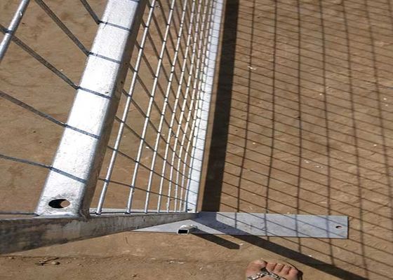 Hot Dip Galvanized Canada Square Tube Konstruksi Portable Temporary Fence