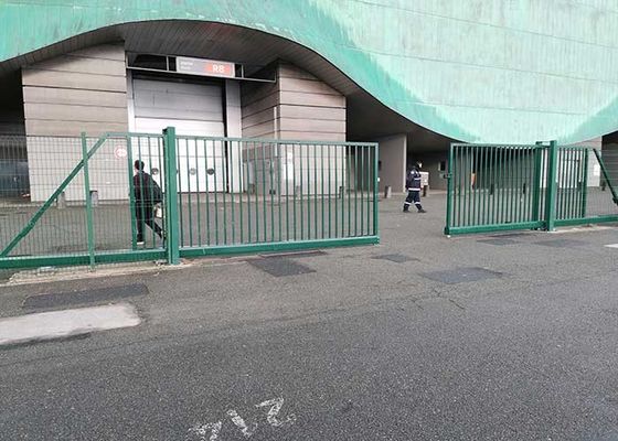 Pintu Geser Gerbang Taman Logam yang dilapisi bubuk