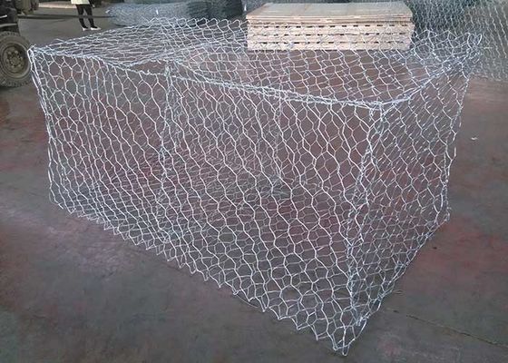Zinc Coated 60 * 80mm Welded Gabion Box Untuk Kontrol Sungai