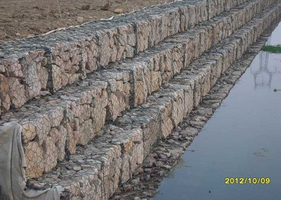 Sistem Pagar Gabion W1m Dilapisi Seng Tahan Korosi